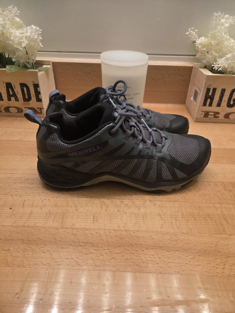 Merrell Siren Edge Q2 Women's Outdoor Hiking Shoes Black/Gray Size 8